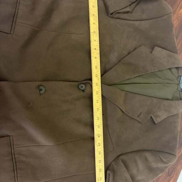Barrington Faux Suede Sport Coat Mens 40R Brown Blazer - Picture 10 of 12